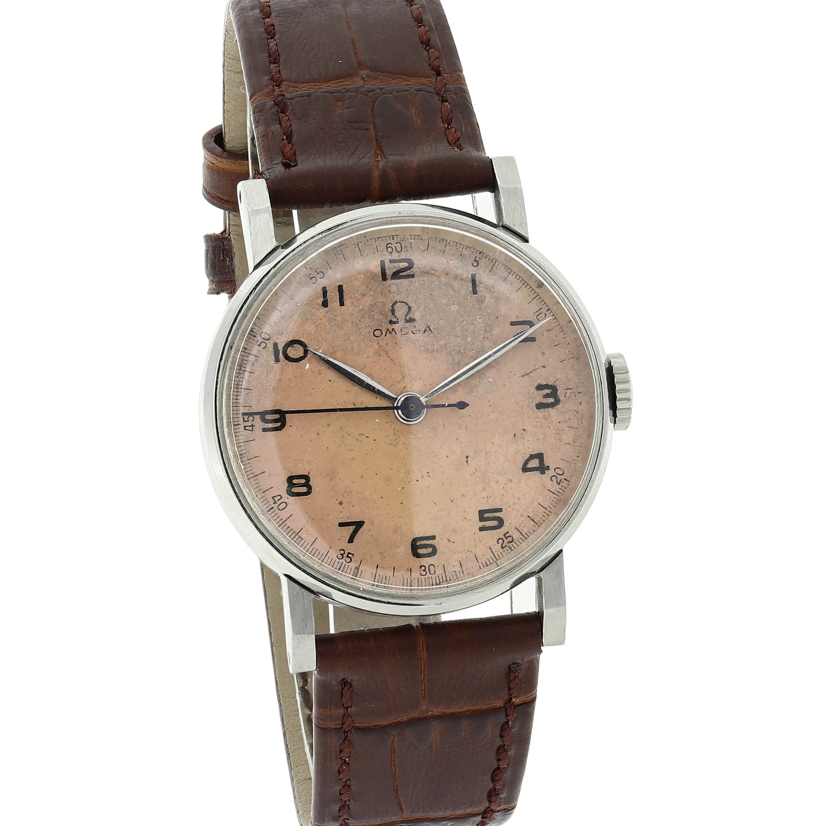 Omega Military 2242/1 Salmon Dial Manual Cal. 30T2 c. 1945 Steel 33 mm