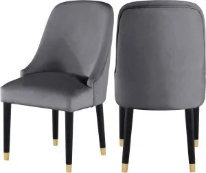 Omni Grey Velvet Dining Chair