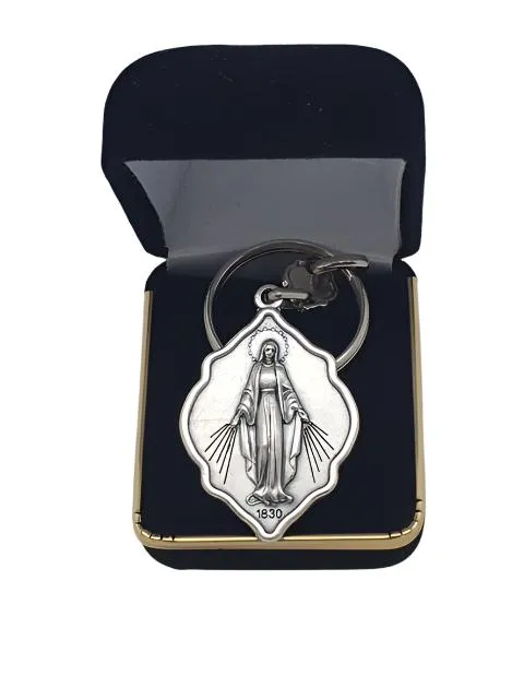 Our Lady of Grace Miraculous Medal Keychain