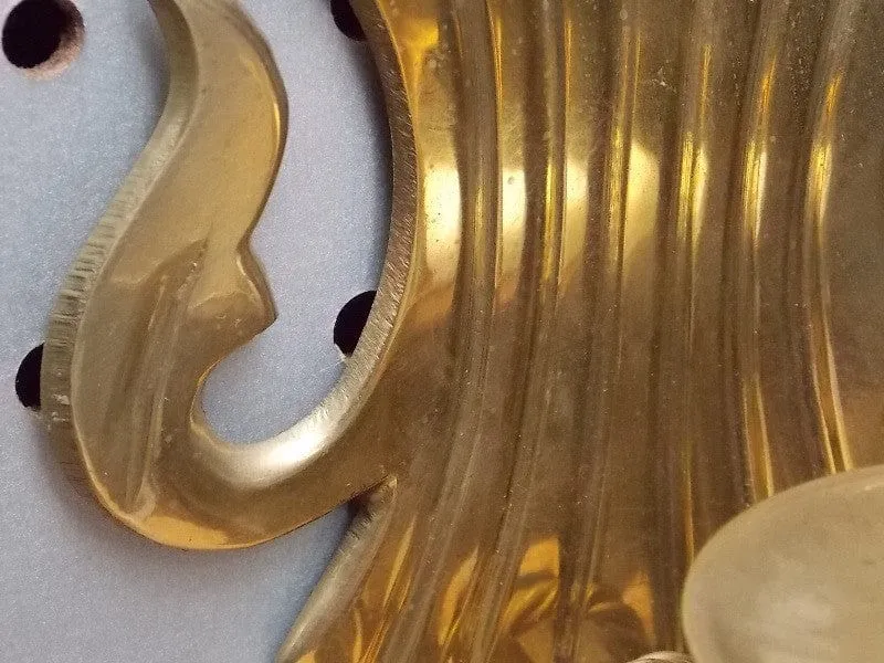 Pair Regency Brass Wall Candle Sconces By Century