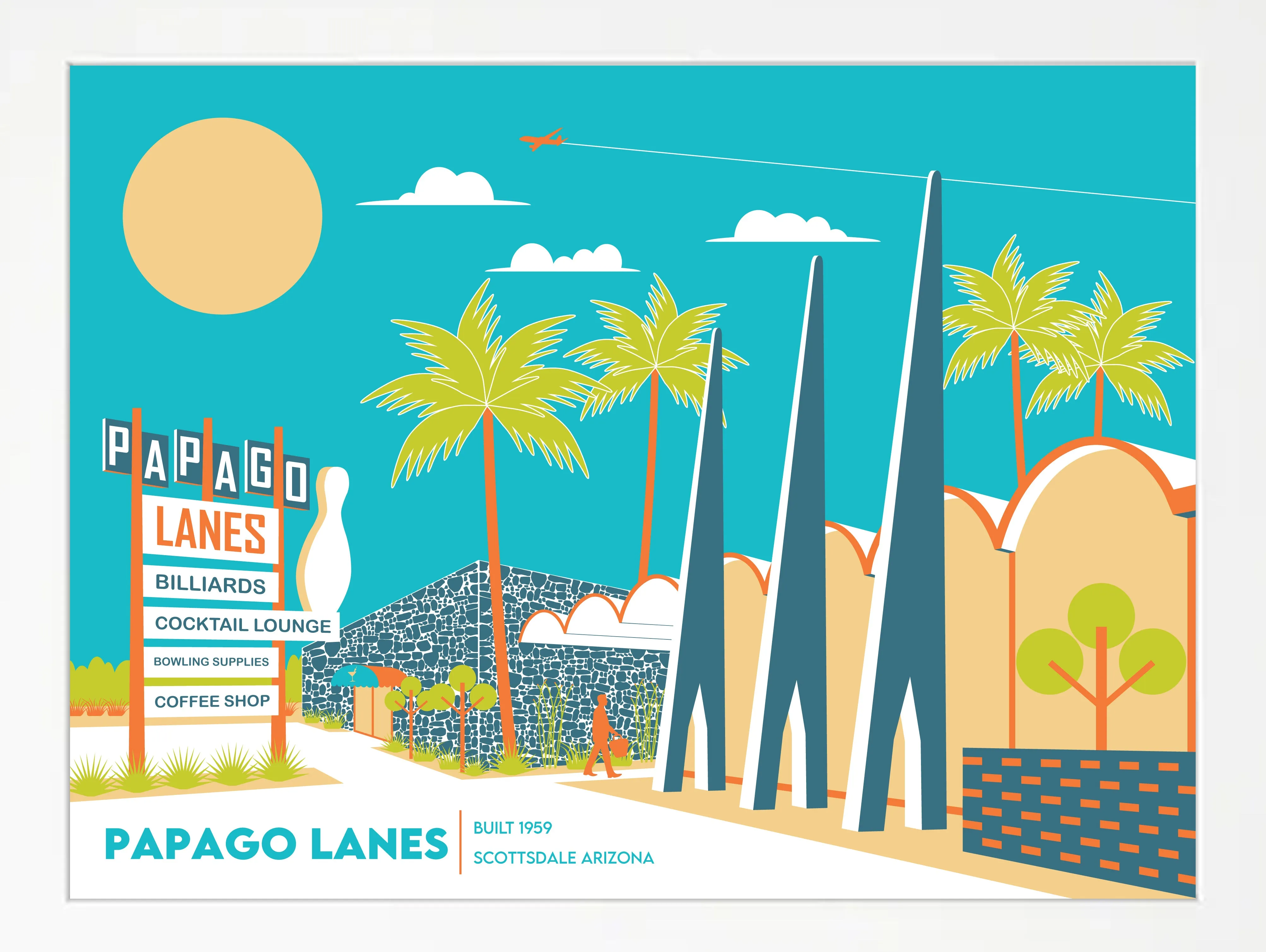 Papago Lanes Print