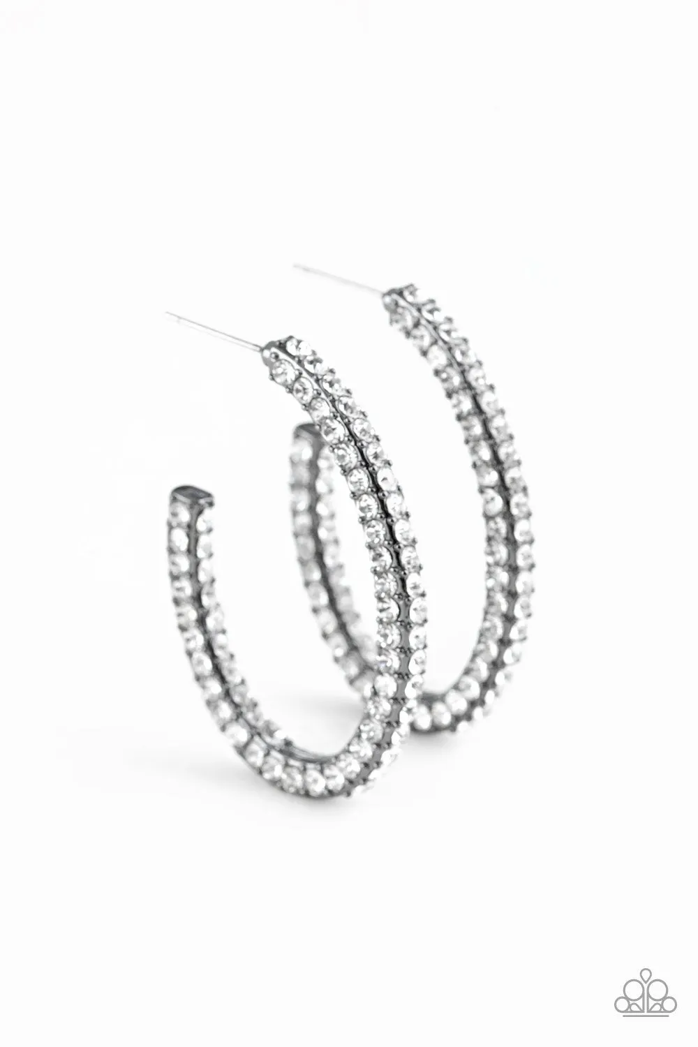 Paparazzi Big Winner - Black Earrings