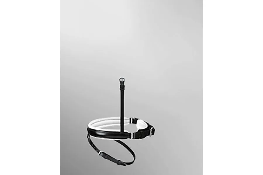 Passier Exchangeable Noseband for Caveson Special with White Lining, with Flash Strap