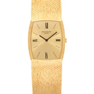 Patek Philippe Yellow Gold Mechanical Bracelet Watch Ref. 3528