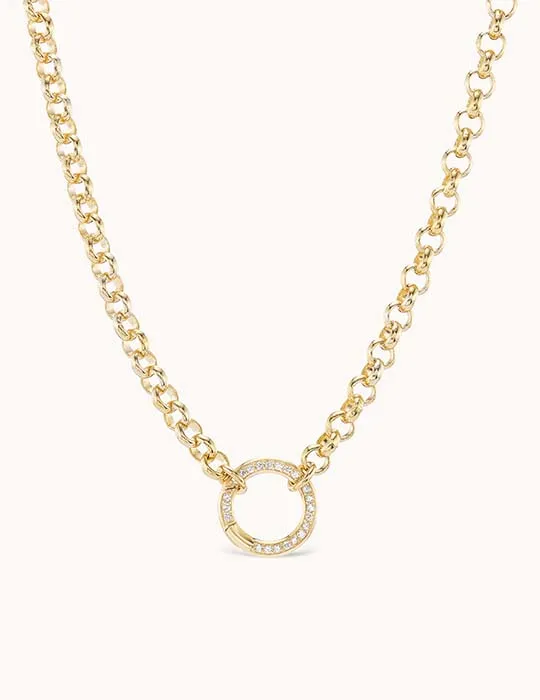 Pave Clasp 4.0 Rolo Chain