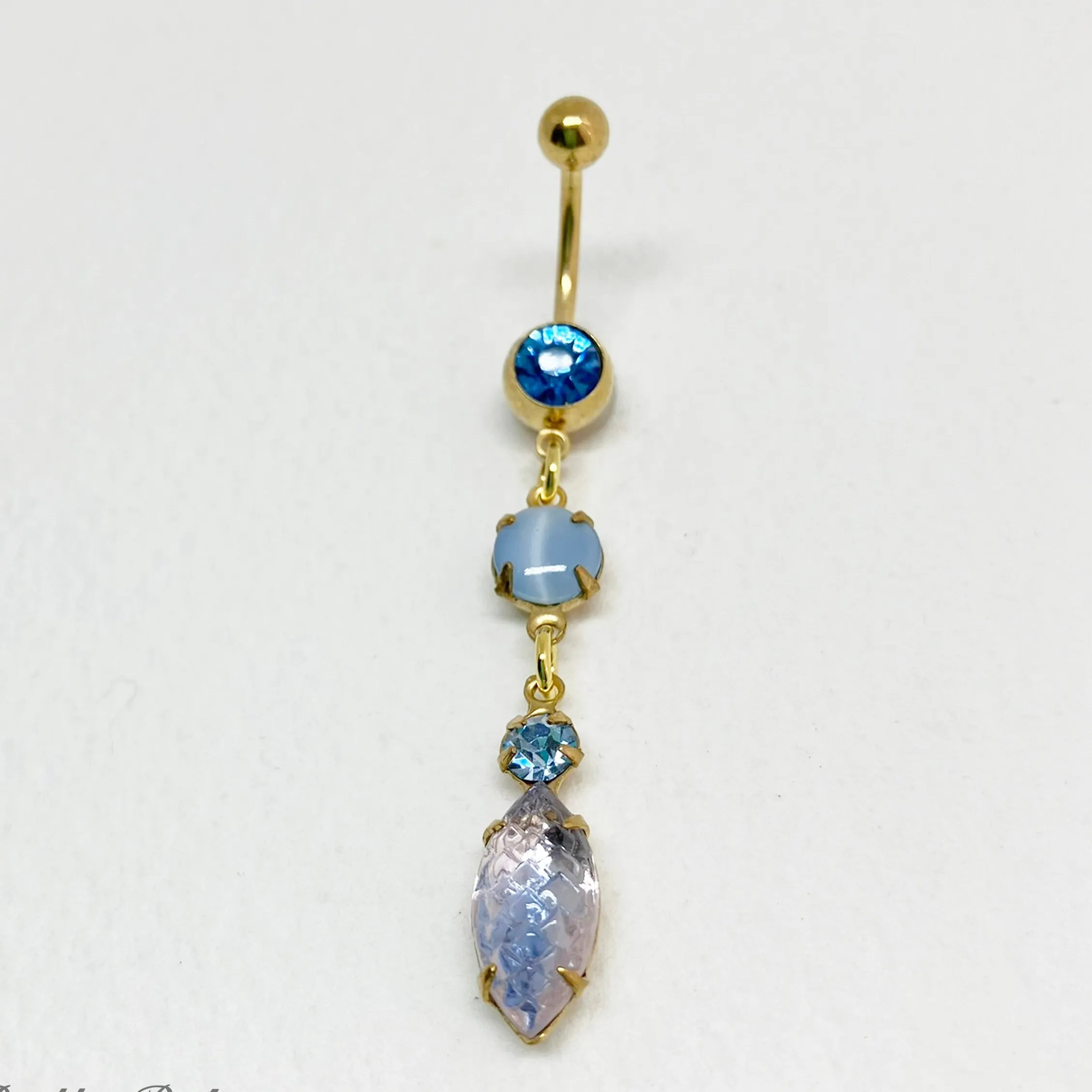Periwinkle Blue Belly Button Ring