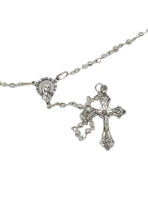 Petite Silver Rosary (3MM)