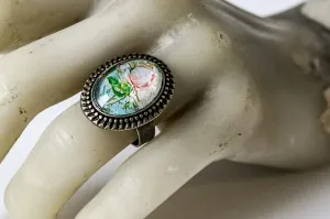 Pink Rose Cabochon Ring