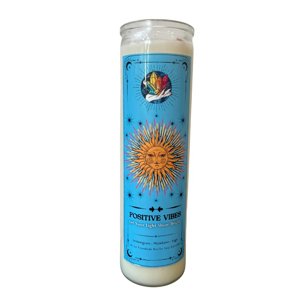 Positive Vibes All Natural Scented Prayer Candle