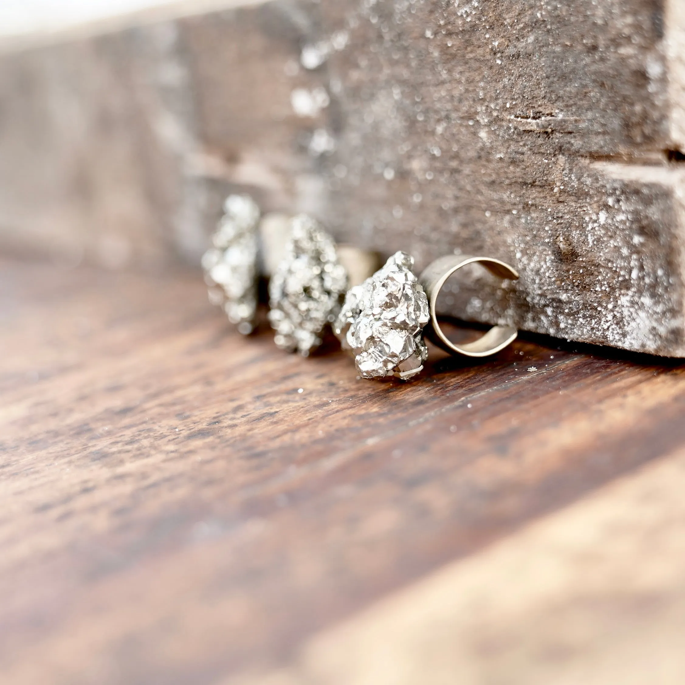 PYRITE STONE RING