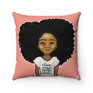 "I am... Smart, Kind, Innovative, Creative" 18"x18" Faux Suede Square Pillow