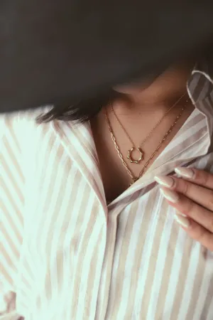 Rae by Alter Ego: Simple 18K Gold Plated half Circle Pendent