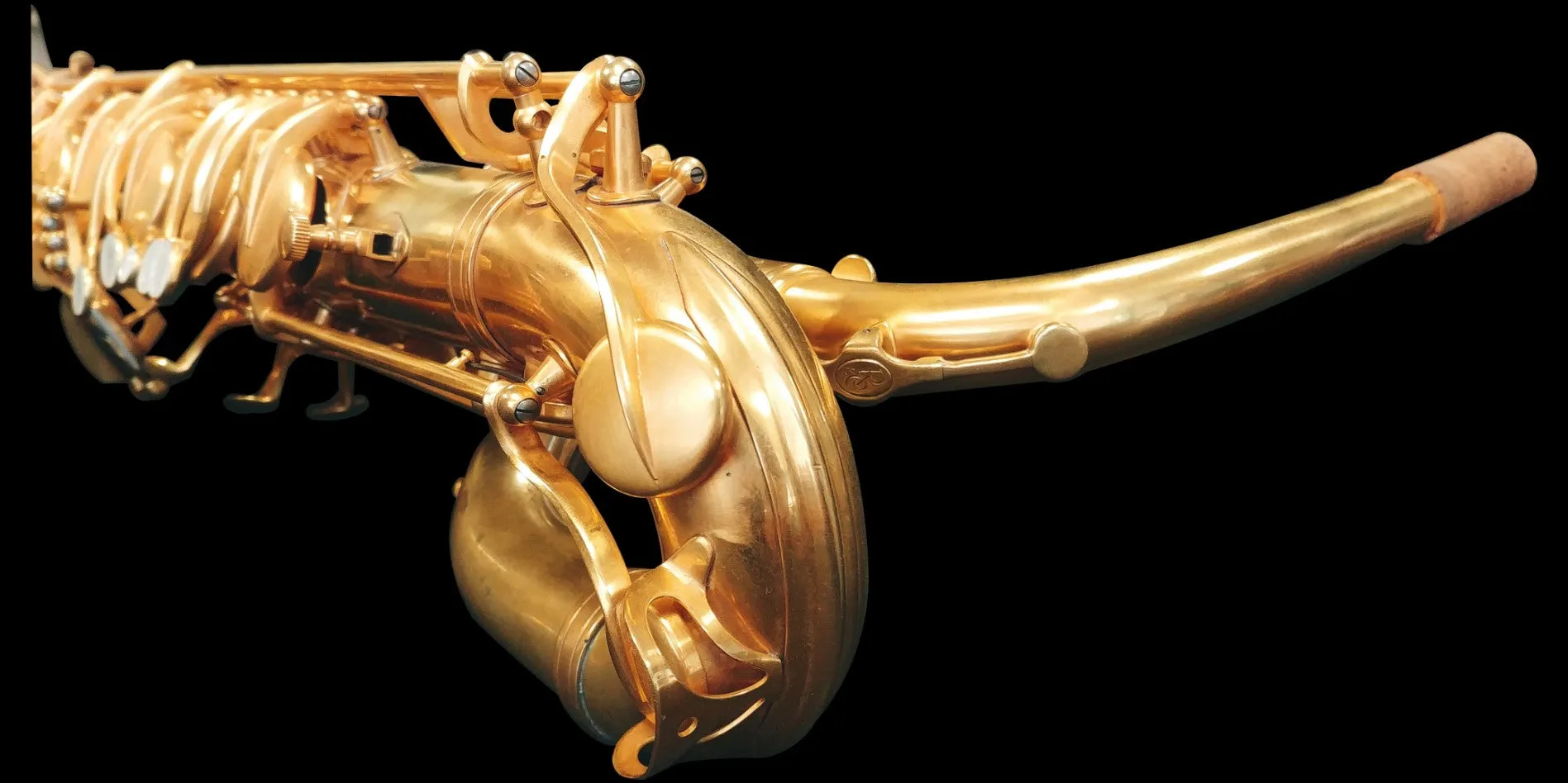 Rampone & Cazzani R1 Jazz Vintage Gold Plated Baritone neck with bag BSNJAU