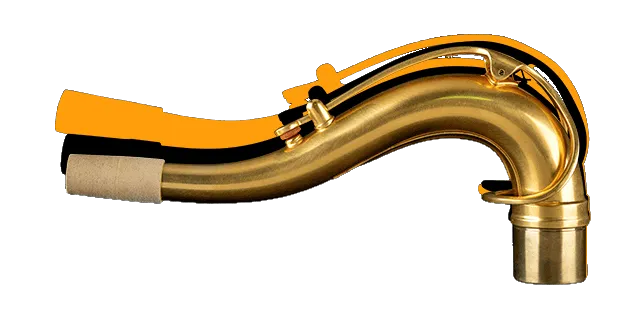 Rampone & Cazzani R1 Jazz Vintage Gold Plated Tenor neck with bag TSNJAU