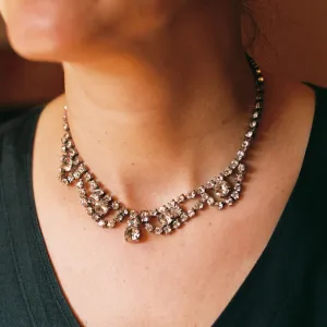 Rhinestone Bib and Collar Style Necklace