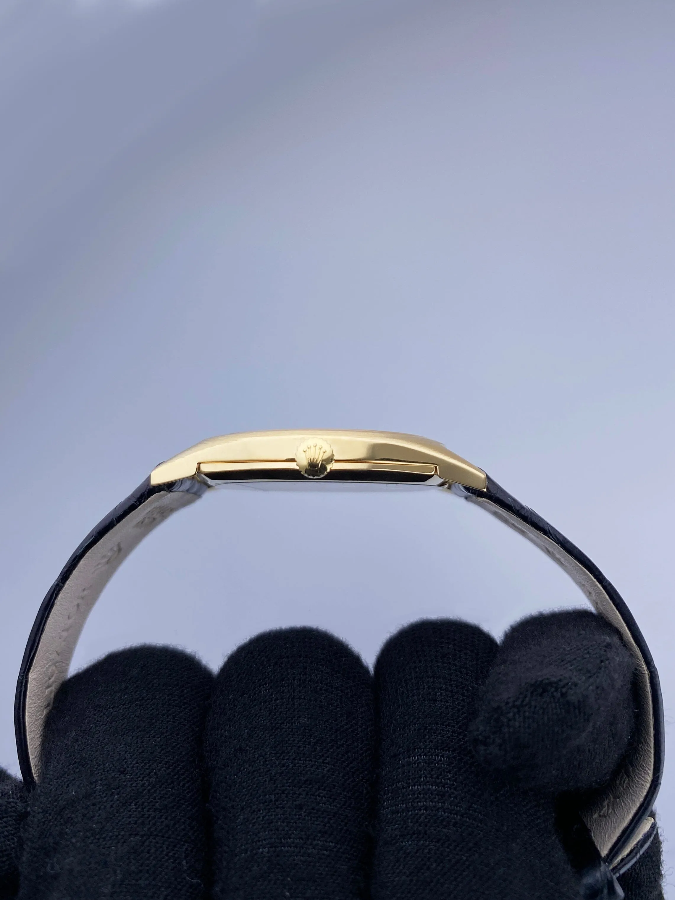 Rolex Cellini 3806 Champagne Dial 18K Yellow Gold Mens Watch