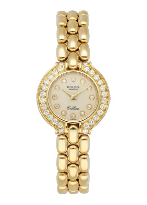 Rolex Cellini Vintage yellow gold Diamond Ladies Watch