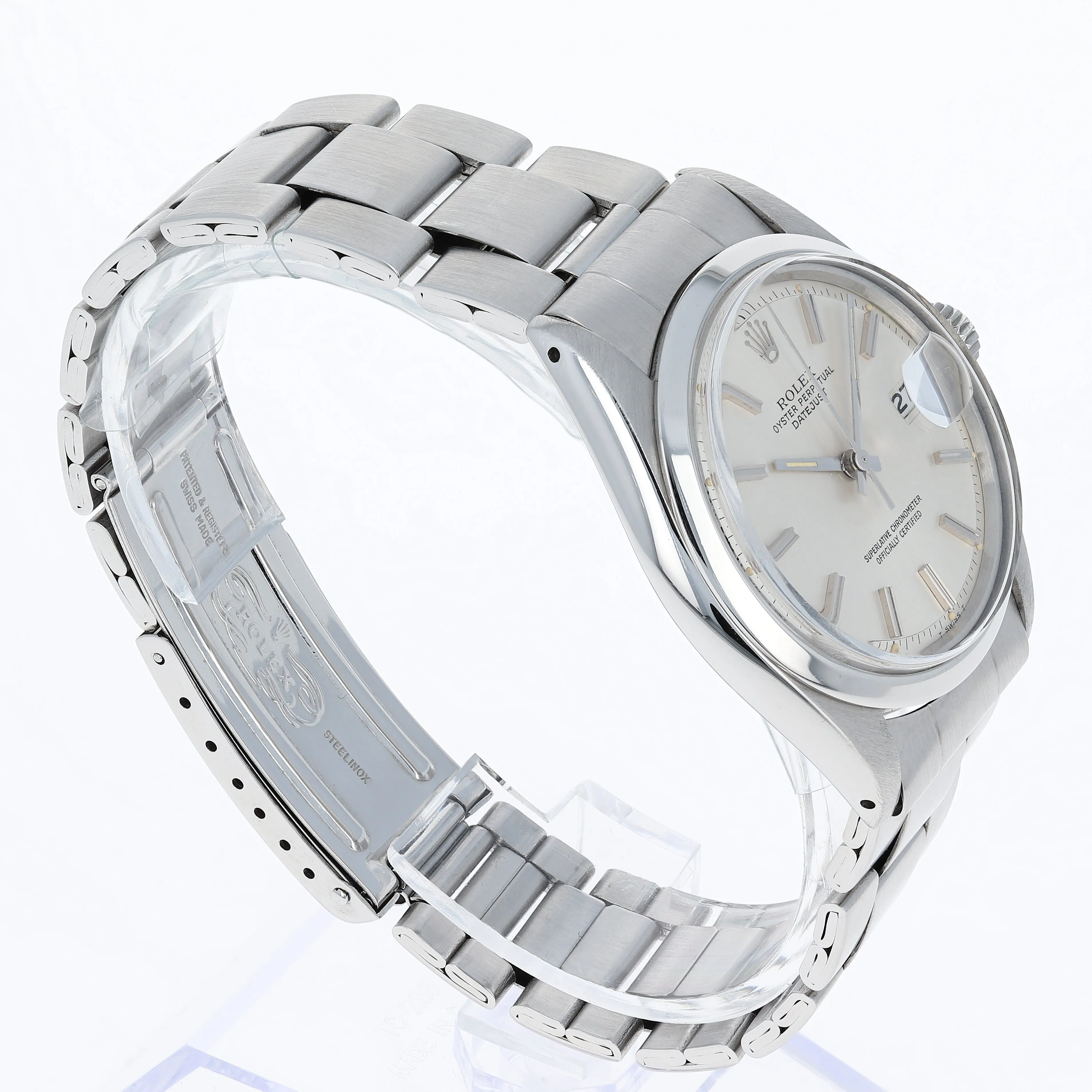 Rolex Datejust 1600 Silver Cal. 1575 Automatic c. 1975 Oyster Steel 36 mm