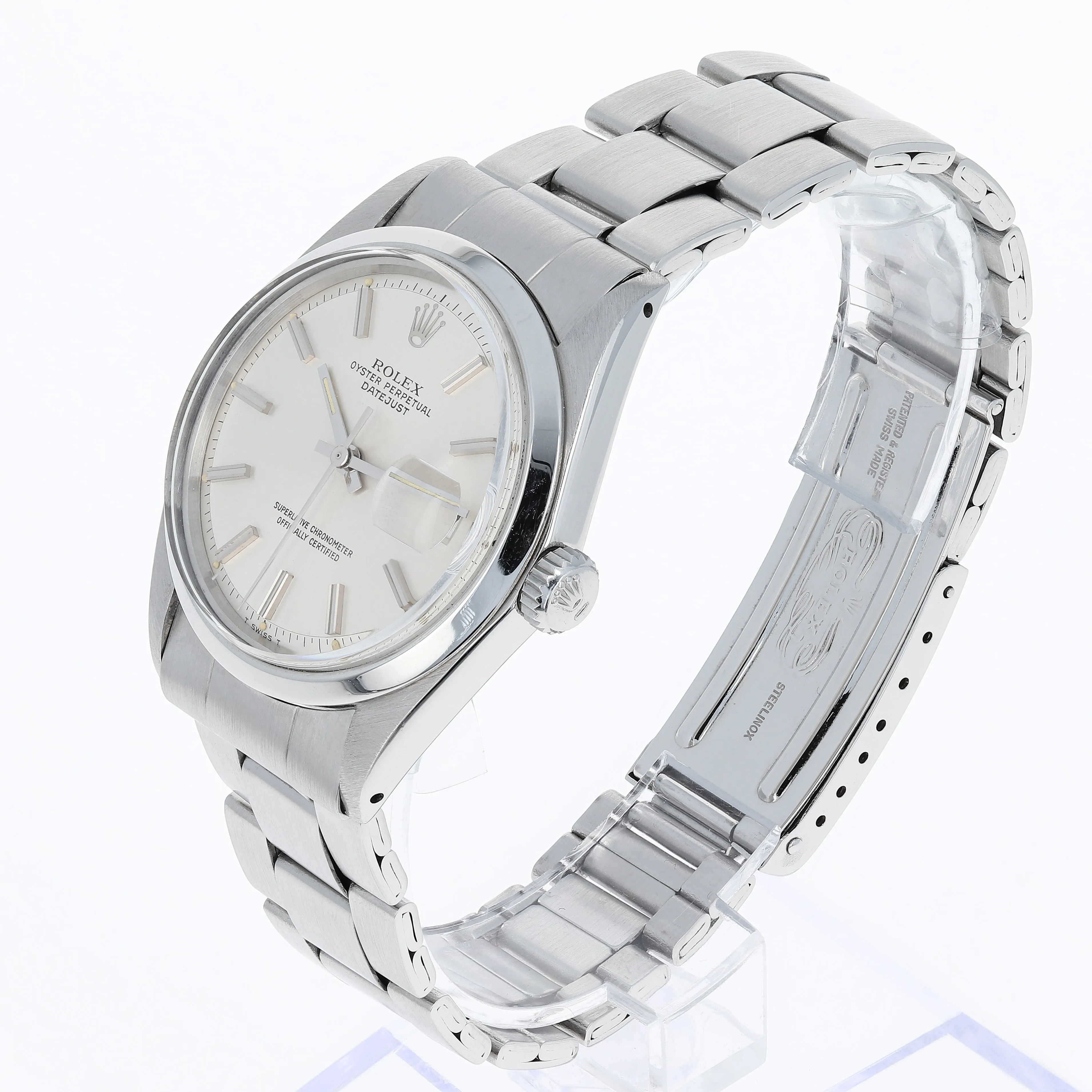 Rolex Datejust 1600 Silver Cal. 1575 Automatic c. 1975 Oyster Steel 36 mm