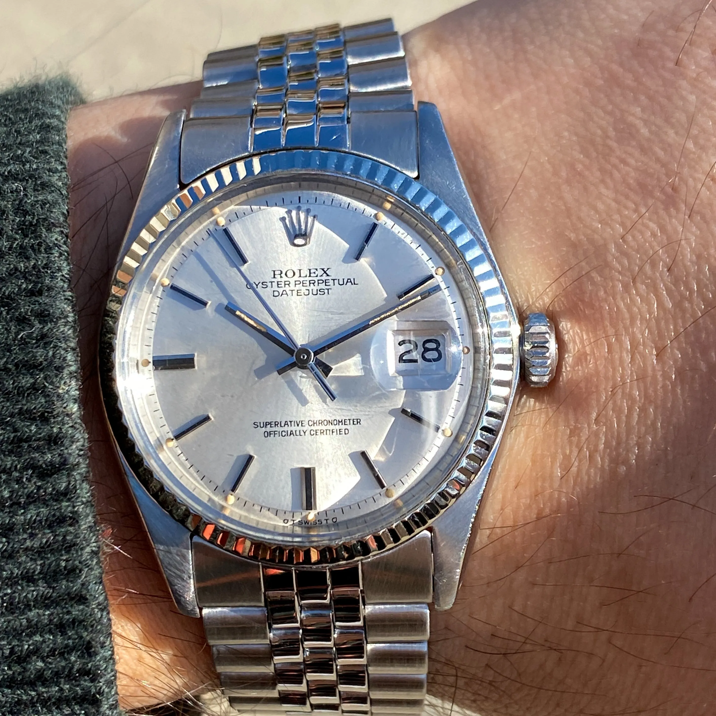 Rolex Datejust 1601 Sigma Dial Cal. 1575 Automatic c. 1973 Jubilee White Gold & Steel 36 mm