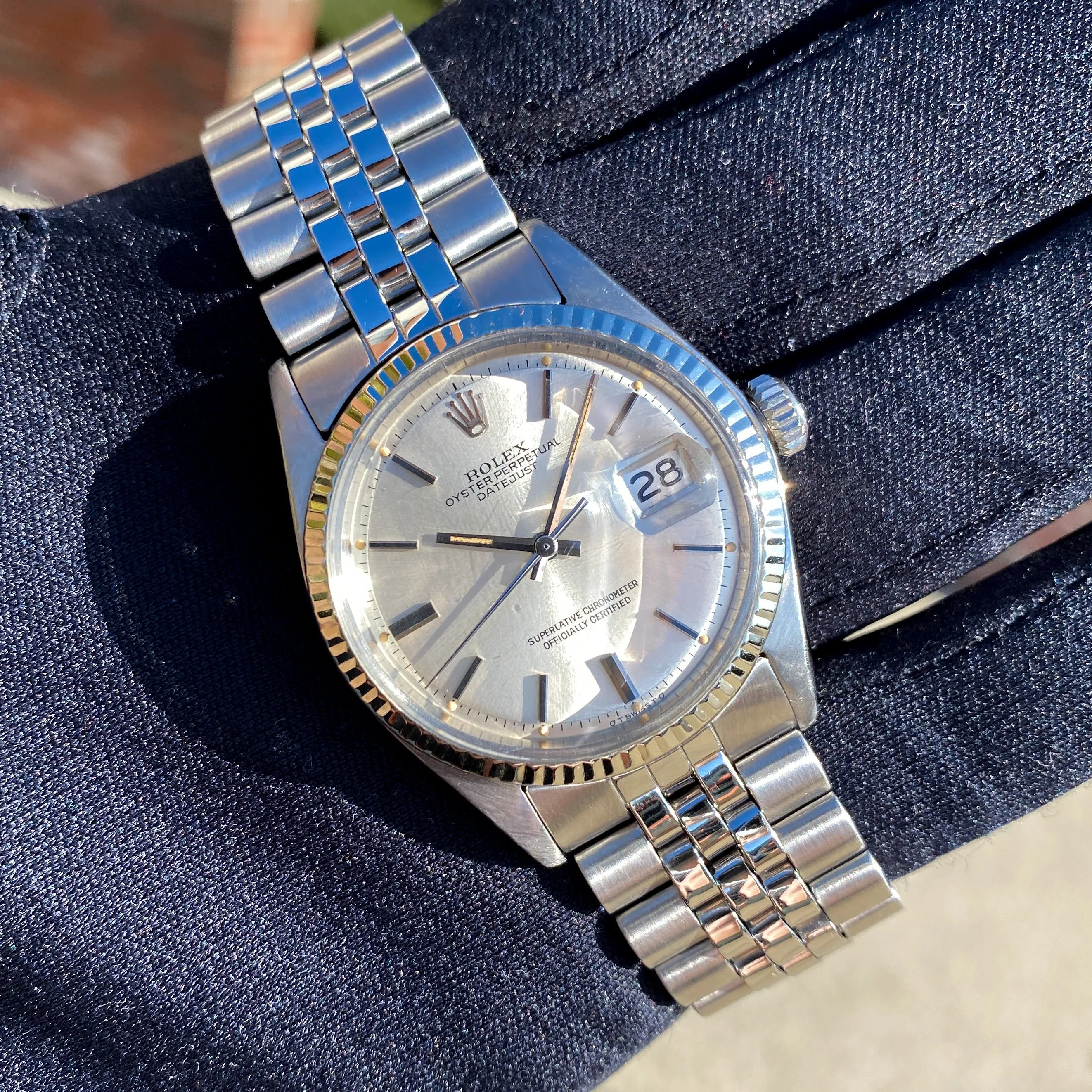 Rolex Datejust 1601 Sigma Dial Cal. 1575 Automatic c. 1973 Jubilee White Gold & Steel 36 mm