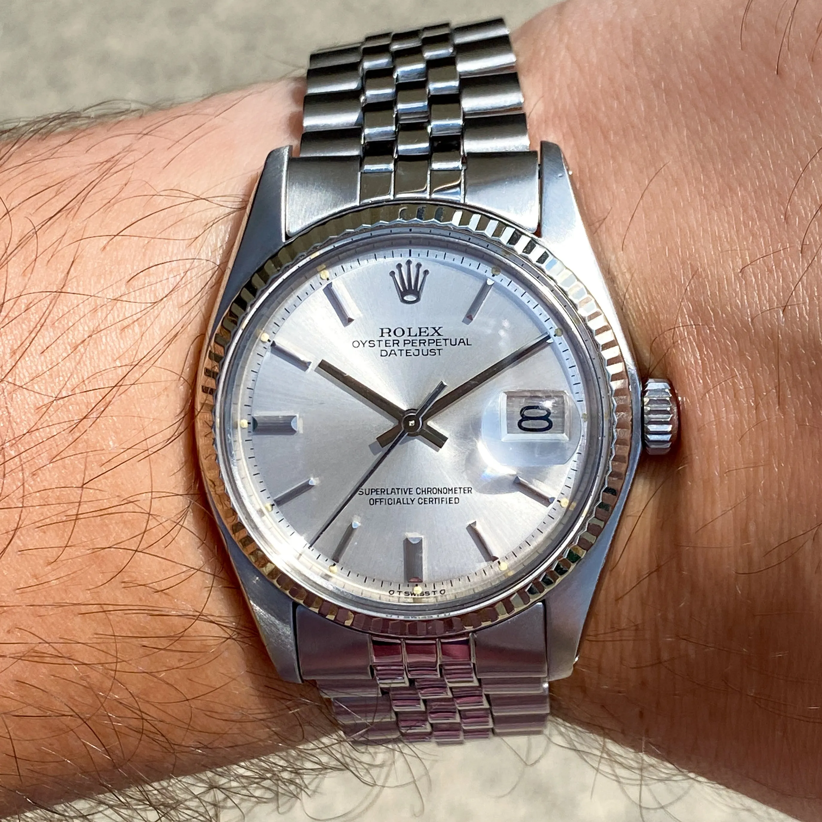 Rolex Datejust 1601 Sigma Dial Cal. 1575 Automatic c. 1977 Jubilee White Gold & Steel 36 mm