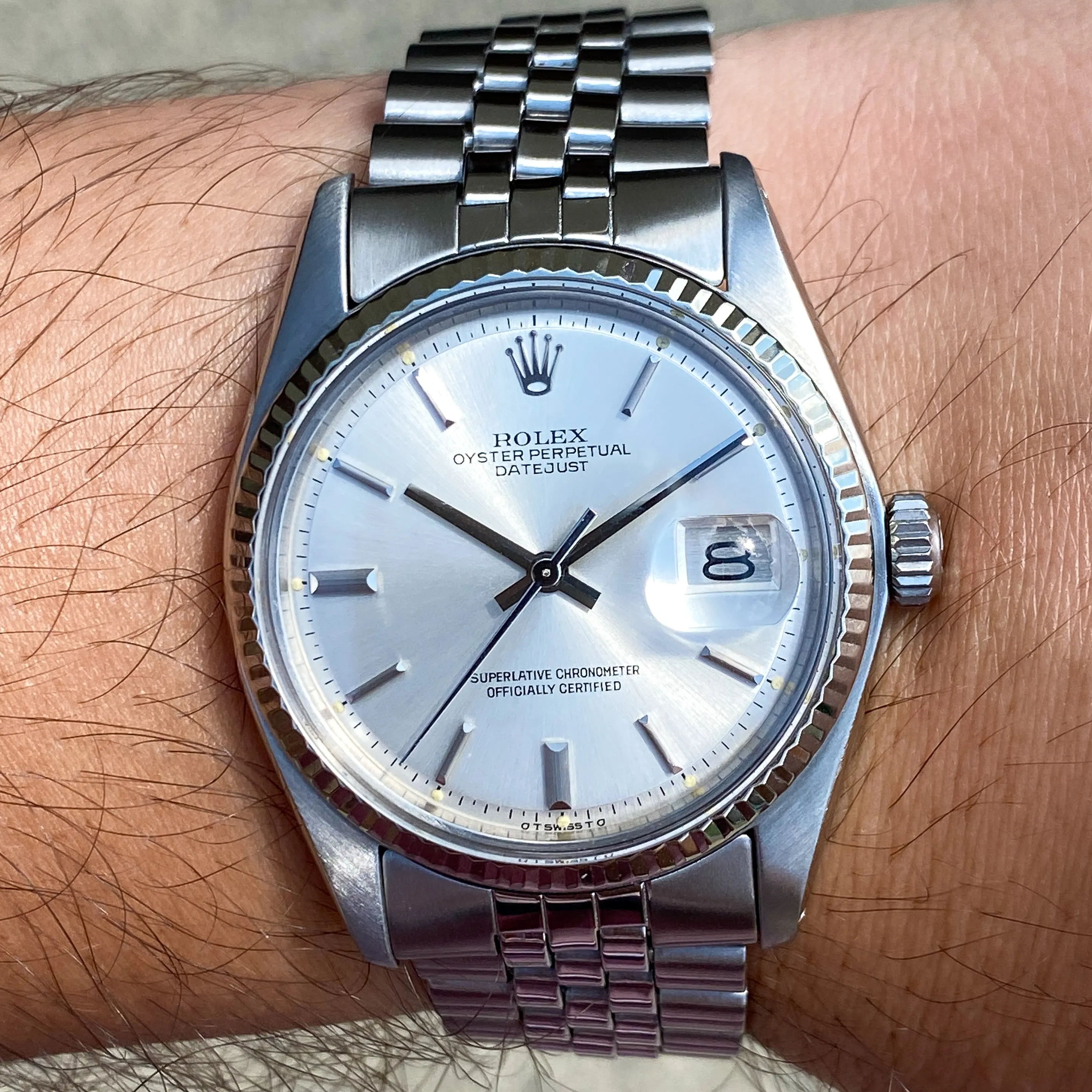 Rolex Datejust 1601 Sigma Dial Cal. 1575 Automatic c. 1977 Jubilee White Gold & Steel 36 mm