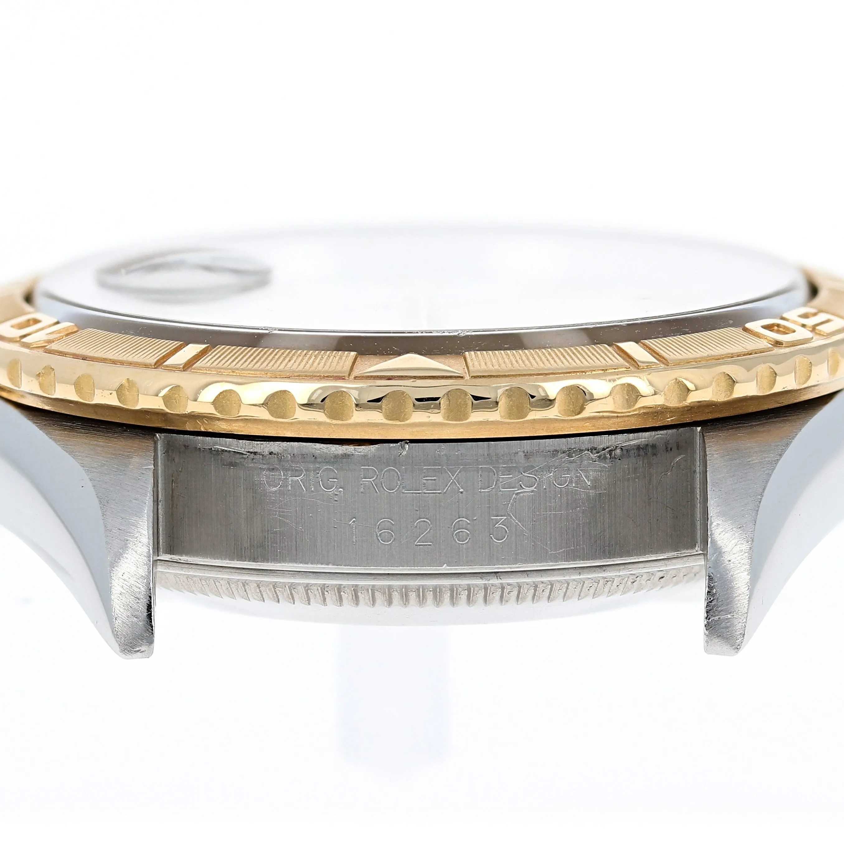 Rolex Datejust Turn-O-Graph 16263 White Roman c. 1995 Oyster 18k Yellow Gold & Steel 36 mm