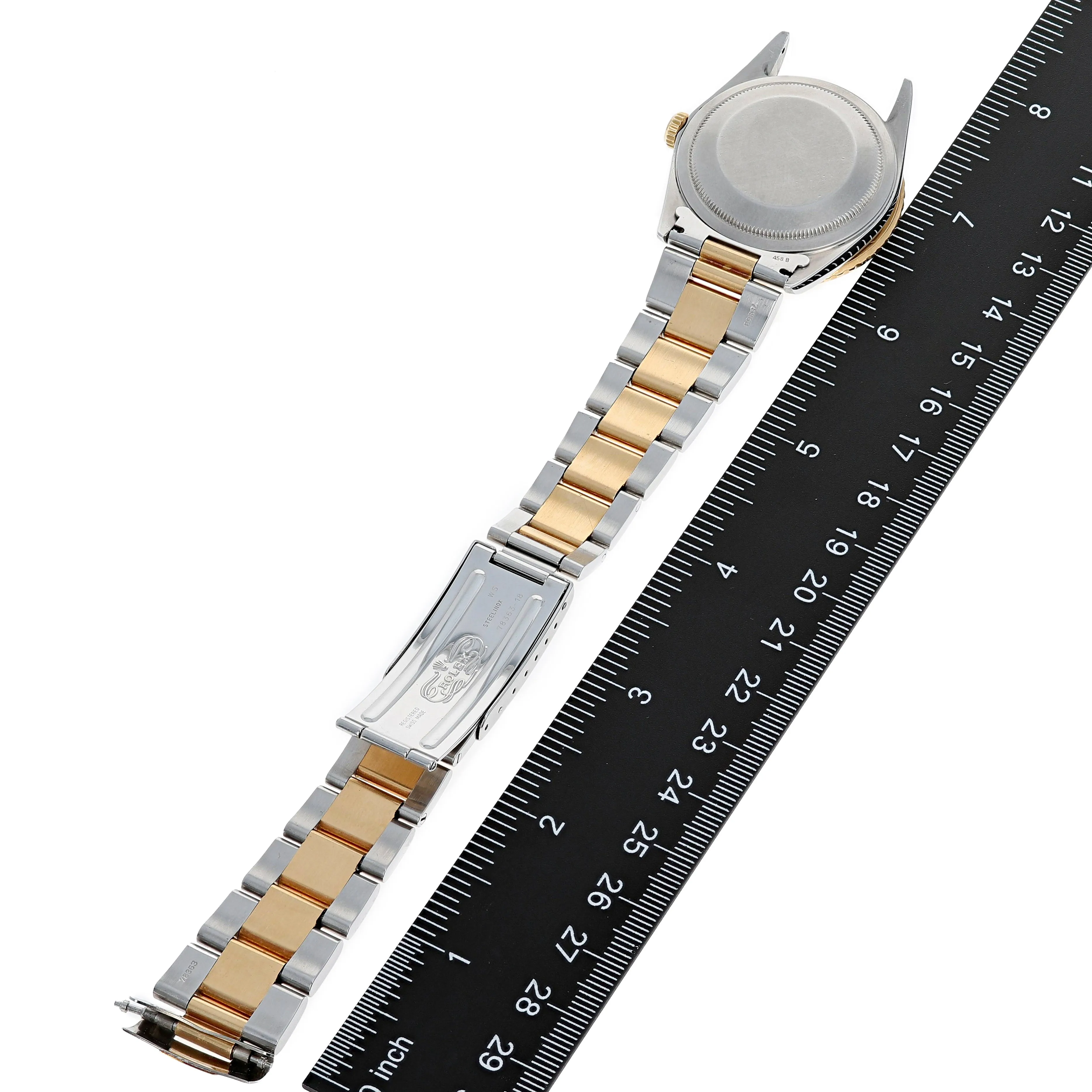 Rolex Datejust Turn-O-Graph 16263 White Roman c. 1995 Oyster 18k Yellow Gold & Steel 36 mm