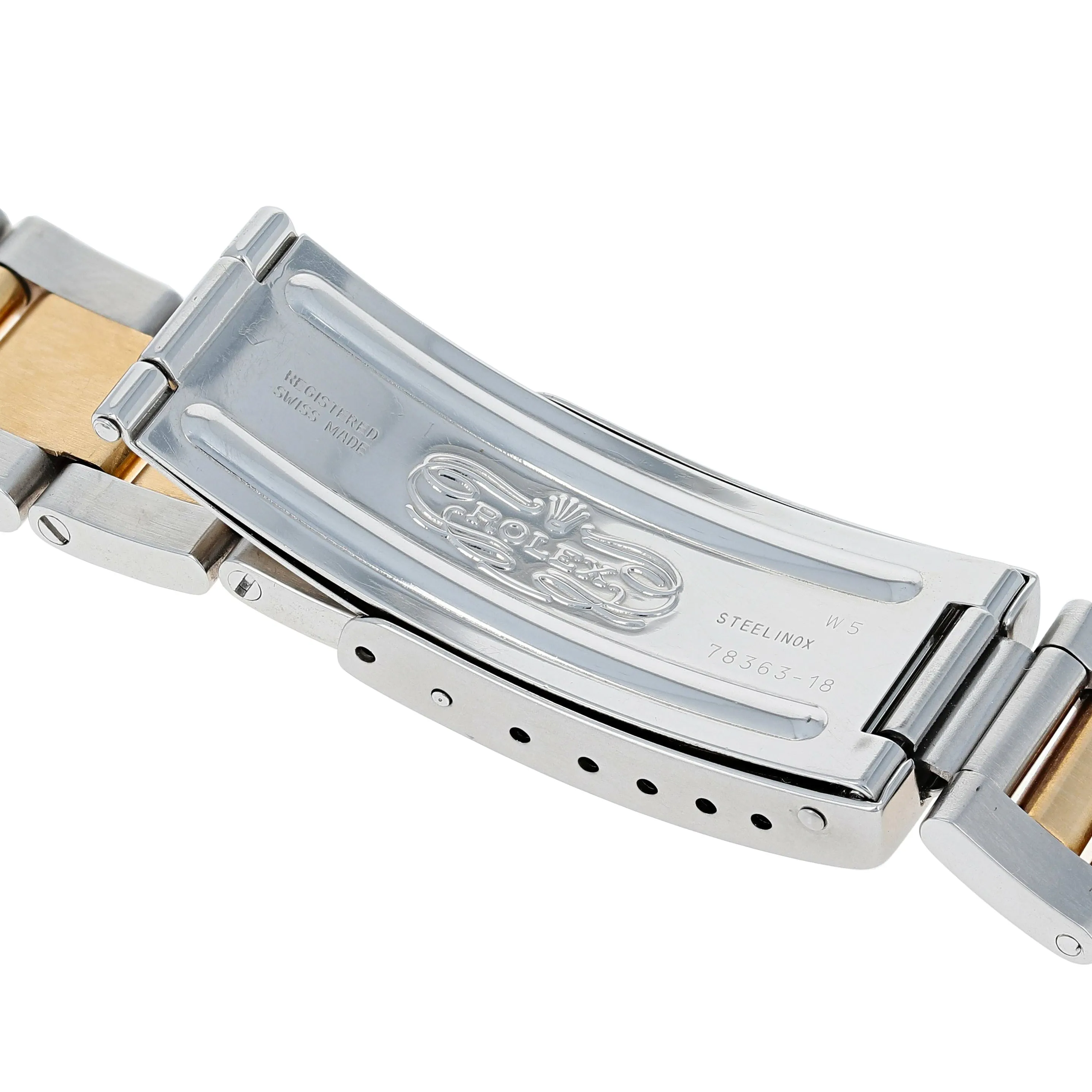 Rolex Datejust Turn-O-Graph 16263 White Roman c. 1995 Oyster 18k Yellow Gold & Steel 36 mm