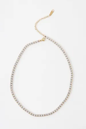 Round Stone Tennis Necklace