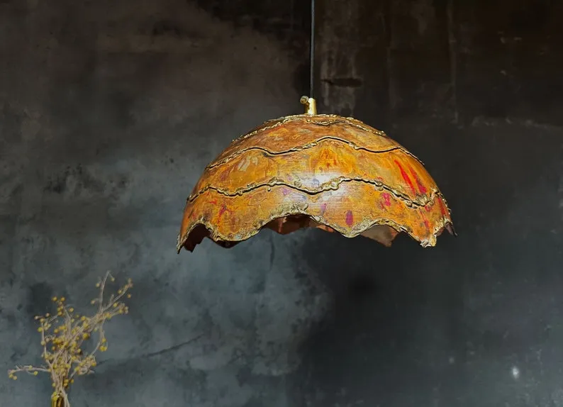 Rustic Copper Island Kitchen Lighting