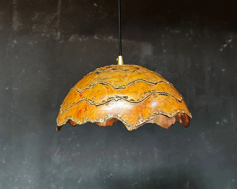Rustic Copper Island Kitchen Lighting