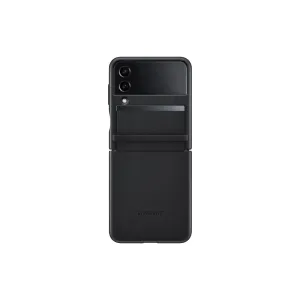 Samsung Galaxy Z Flip4 Flap Leather Cover - Black