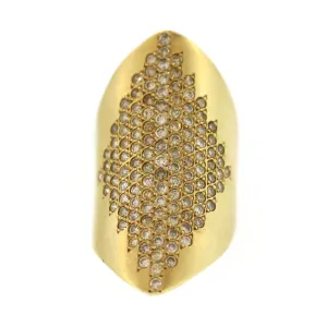 Scattered Diamond Shield Ring