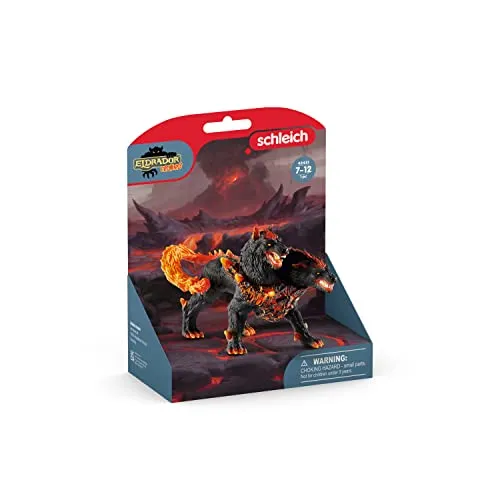 Schleich Eldrador Creatures, Lava Monster Mythical Creatures Toys for Kids, Hellhound Action Figure, Ages 7 