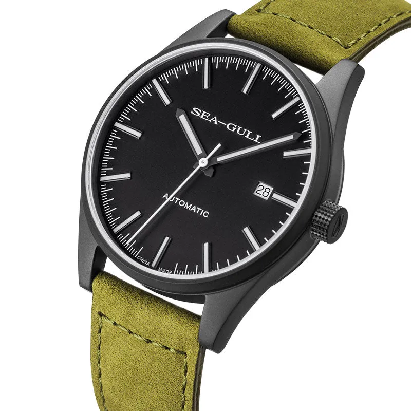 Seagull Vintage Military Wristwatch PVD Case Back 40mm Classic Luminous Hands Self Wind Automatic Watch 819.22.5121H