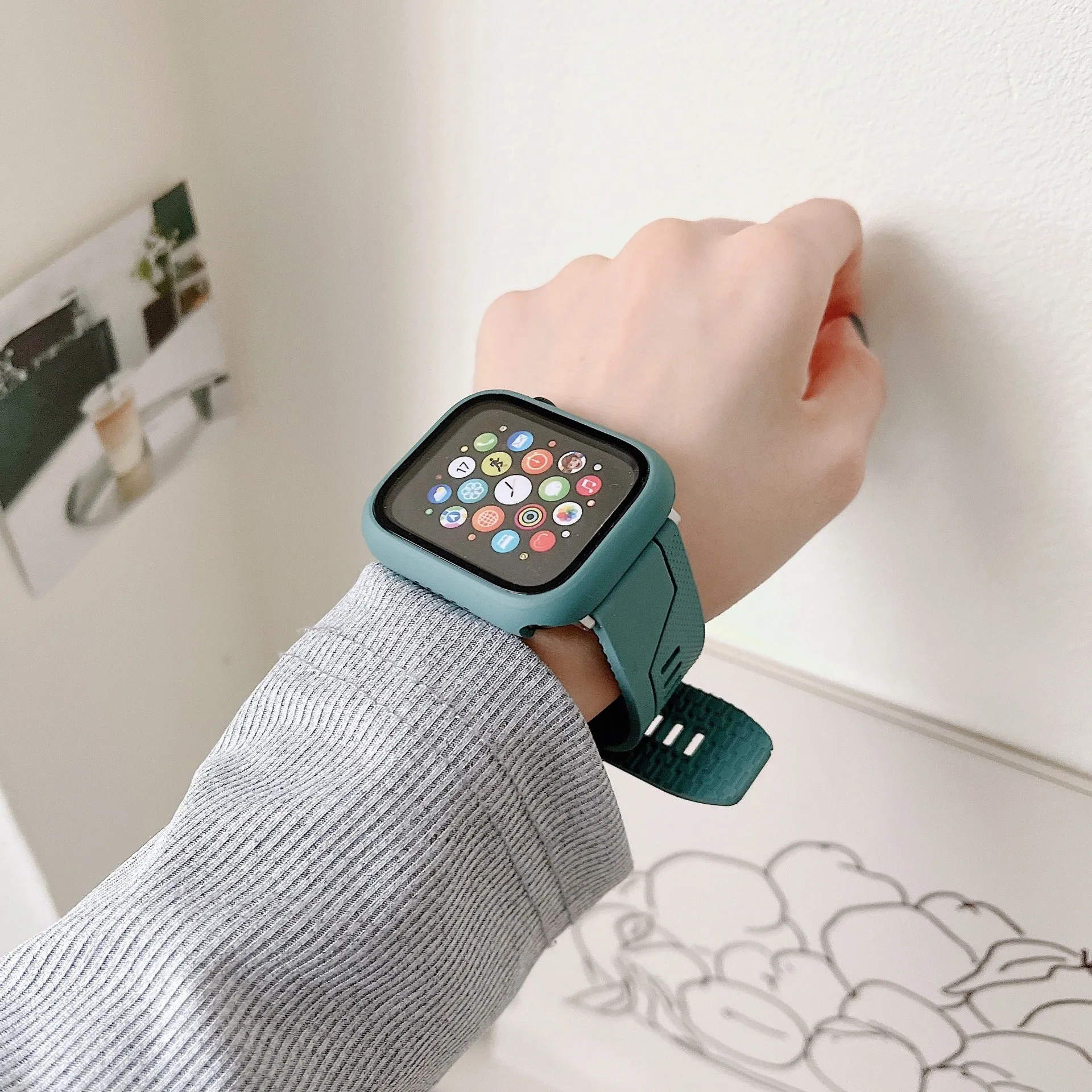 Silicone Strap Watch Case Set