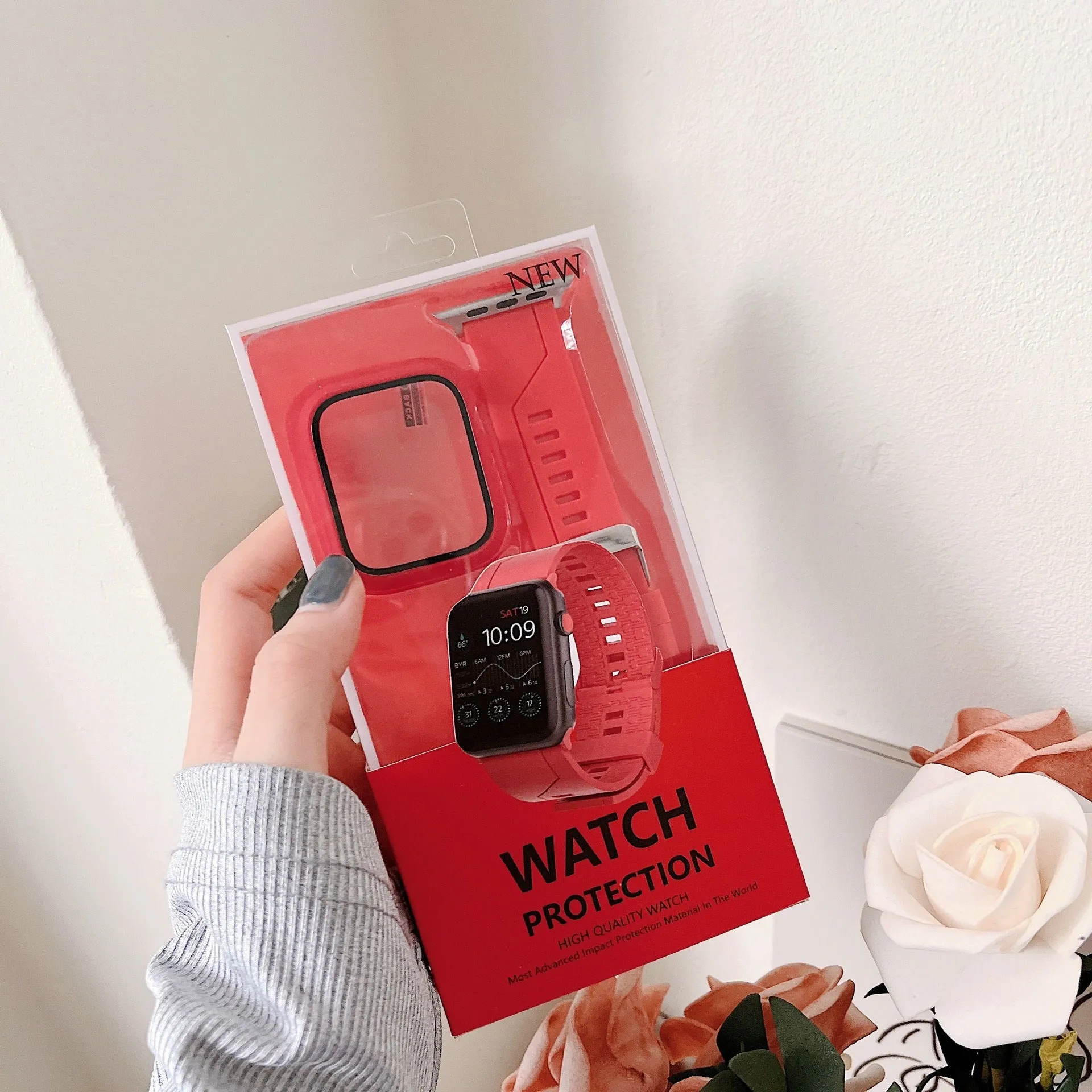 Silicone Strap Watch Case Set