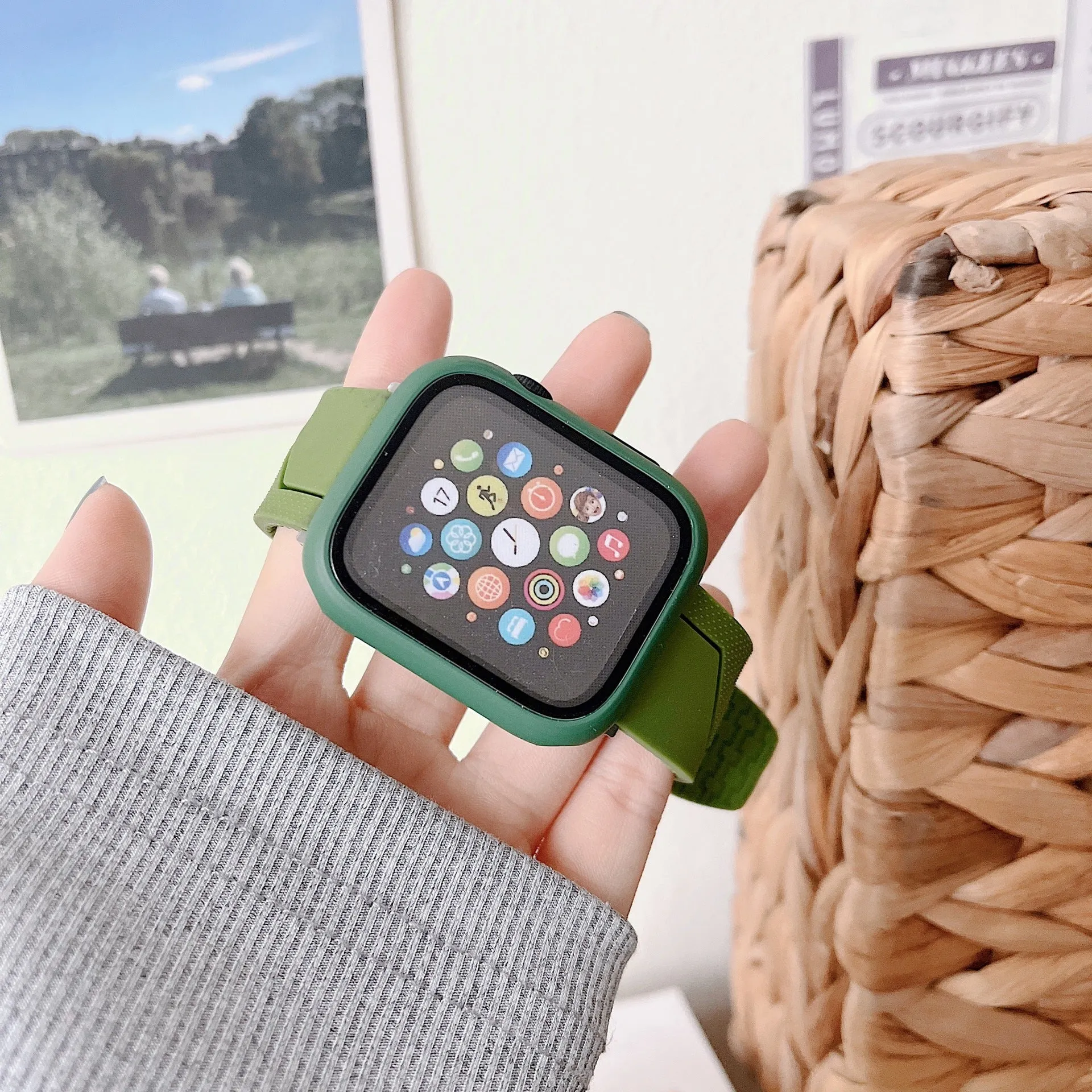 Silicone Strap Watch Case Set