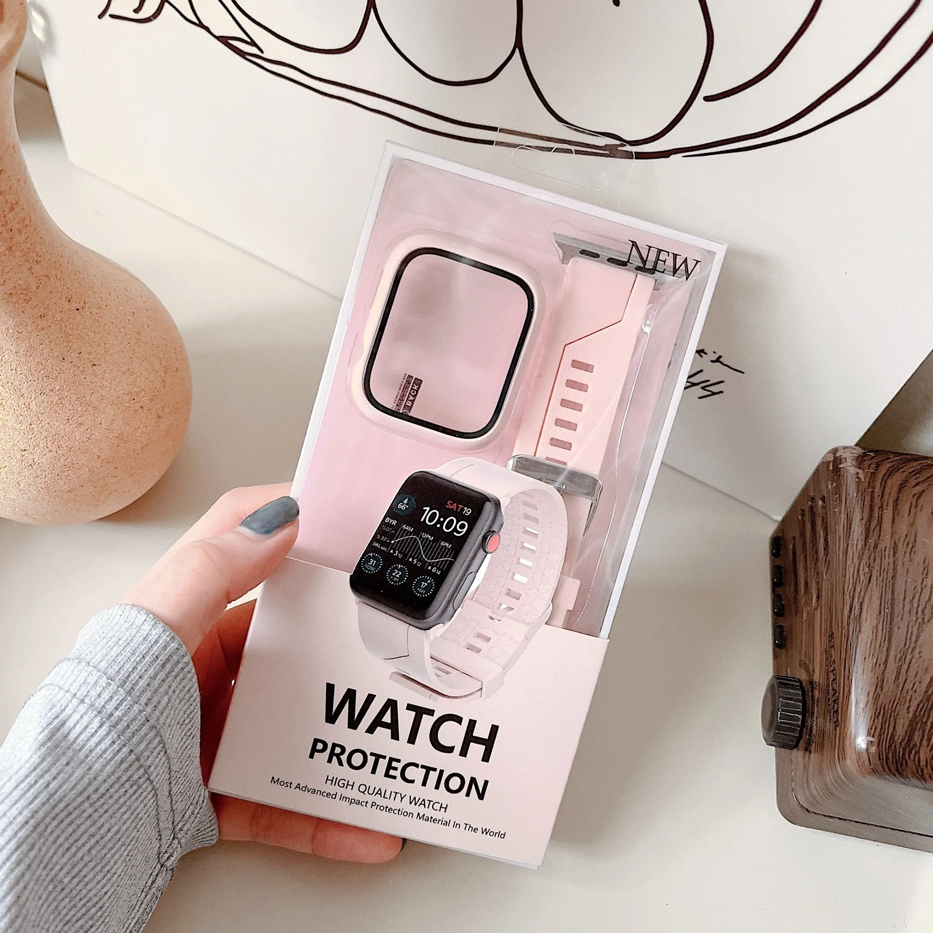 Silicone Strap Watch Case Set