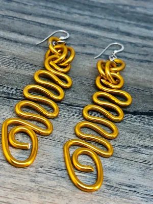 Silver Zig Zag Earrings with sterling silver ear-wires, Little everyday earrings