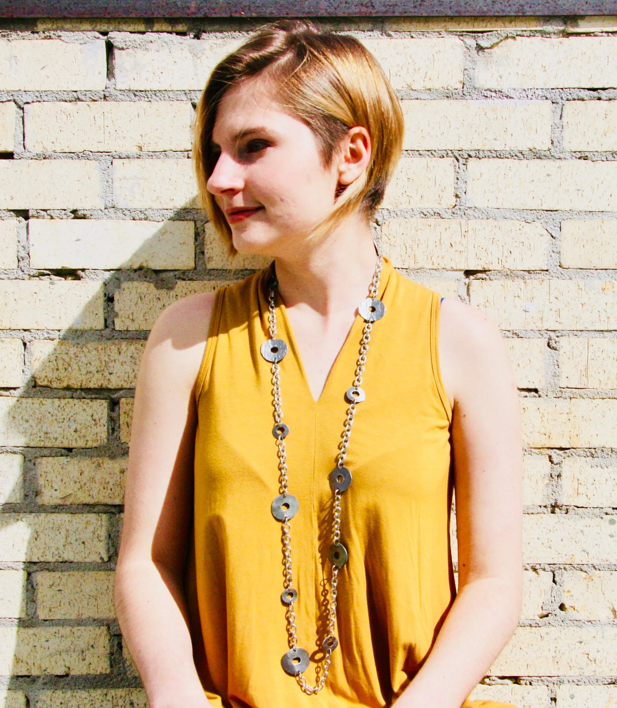 Simple Forged Steel Chain Necklace