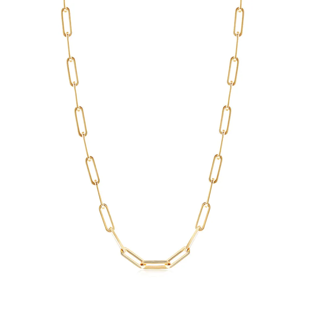 Simple Stainless Steel Necklace-NSSN734STGC