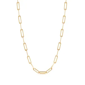 Simple Stainless Steel Necklace-NSSN734STGC
