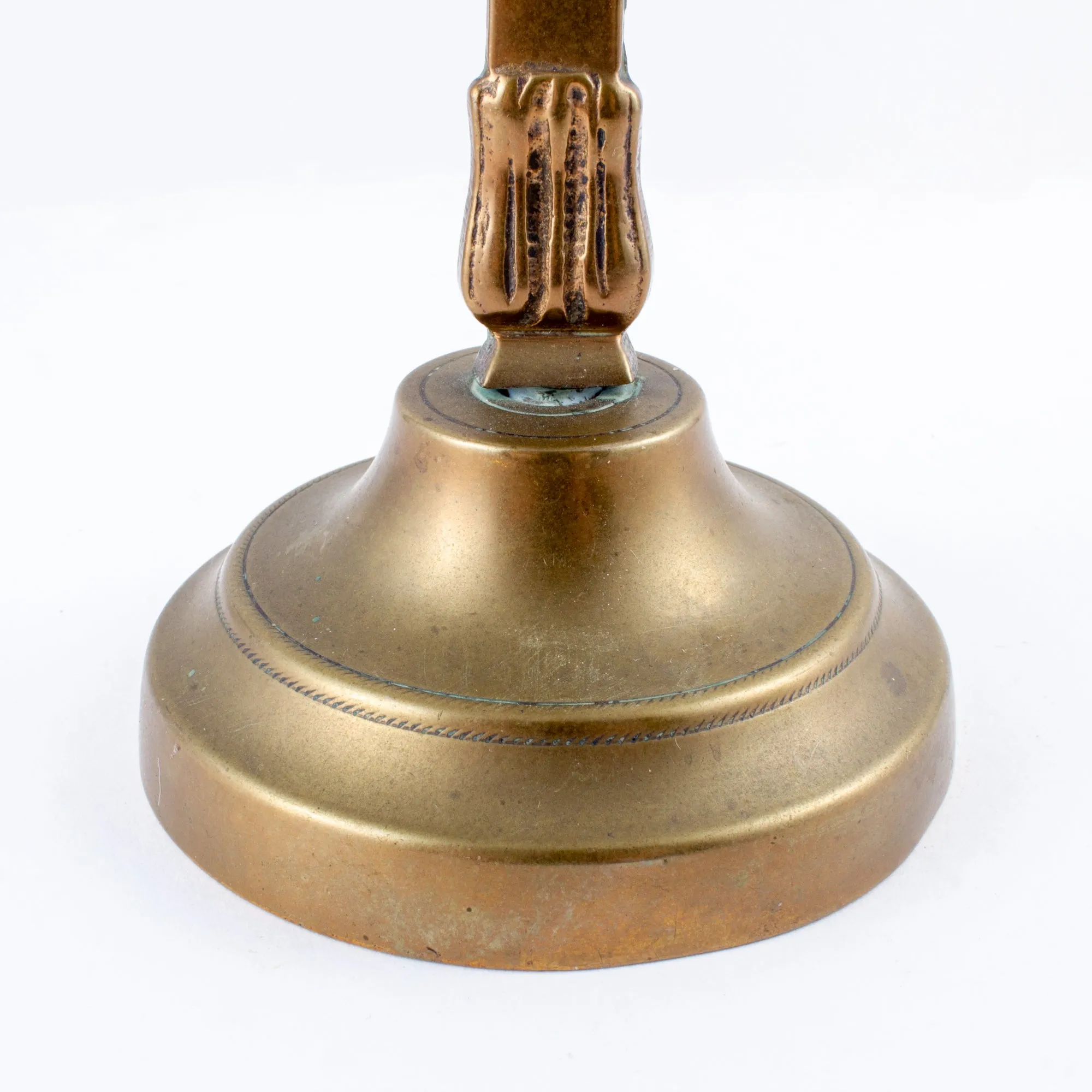 Small Vintage French Brass Standing Crucifix