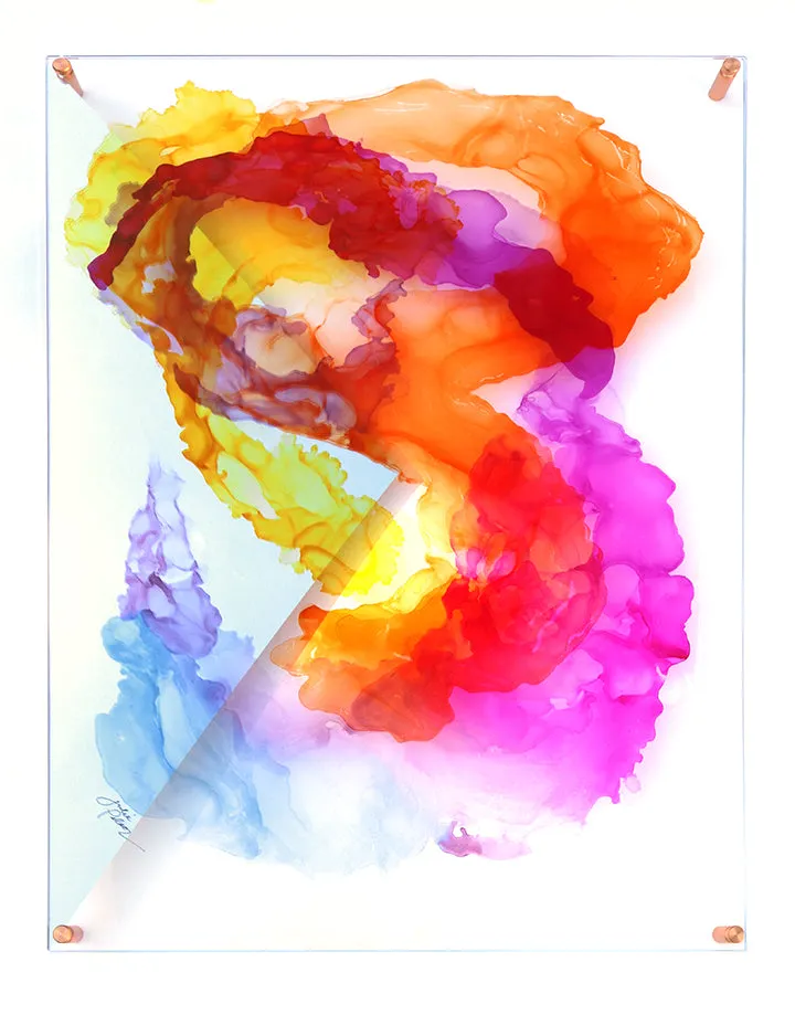 (SOLD) Aura 1: Yellow, Orange, Pink