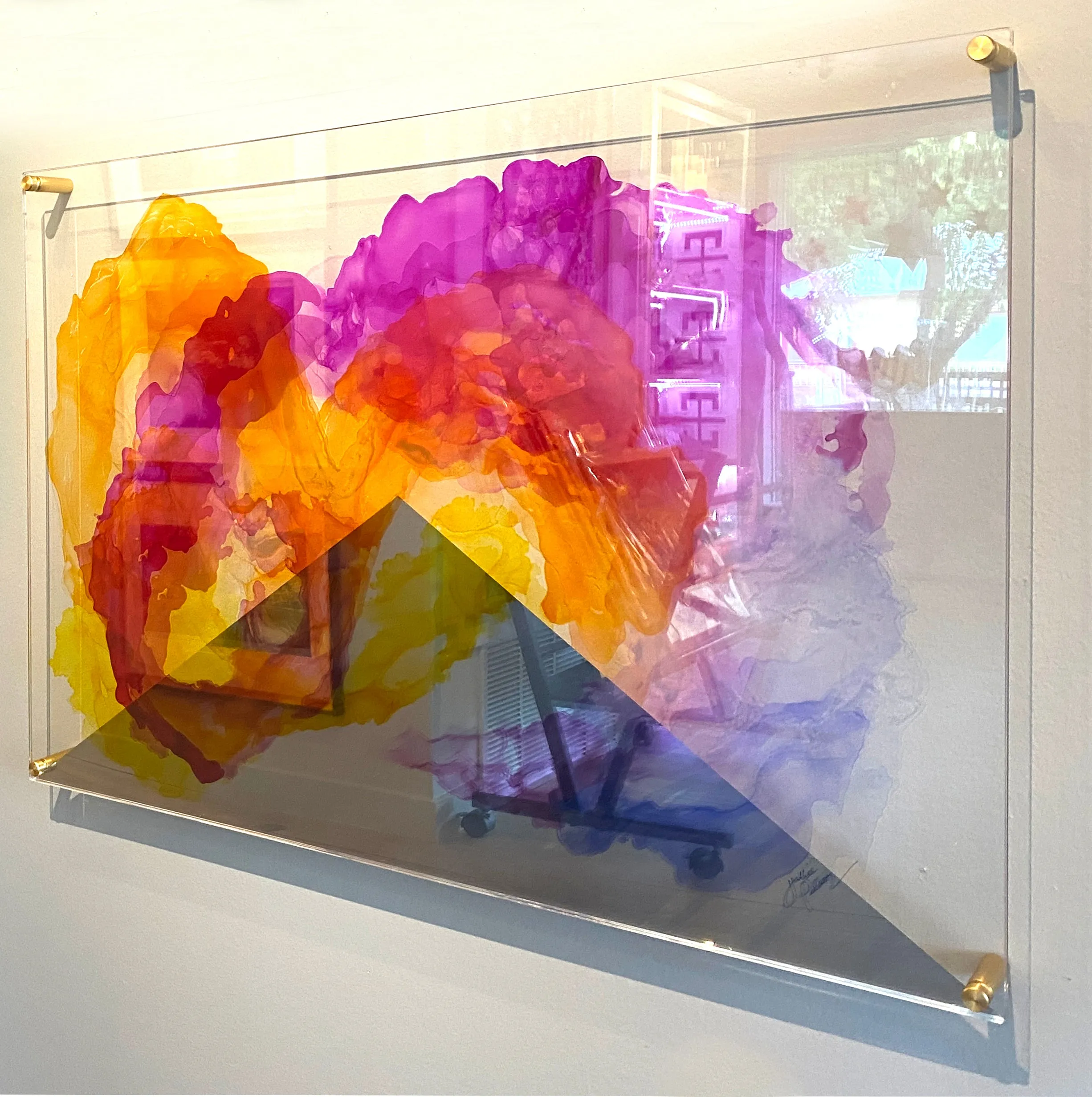 (SOLD) Aura 1: Yellow, Orange, Pink