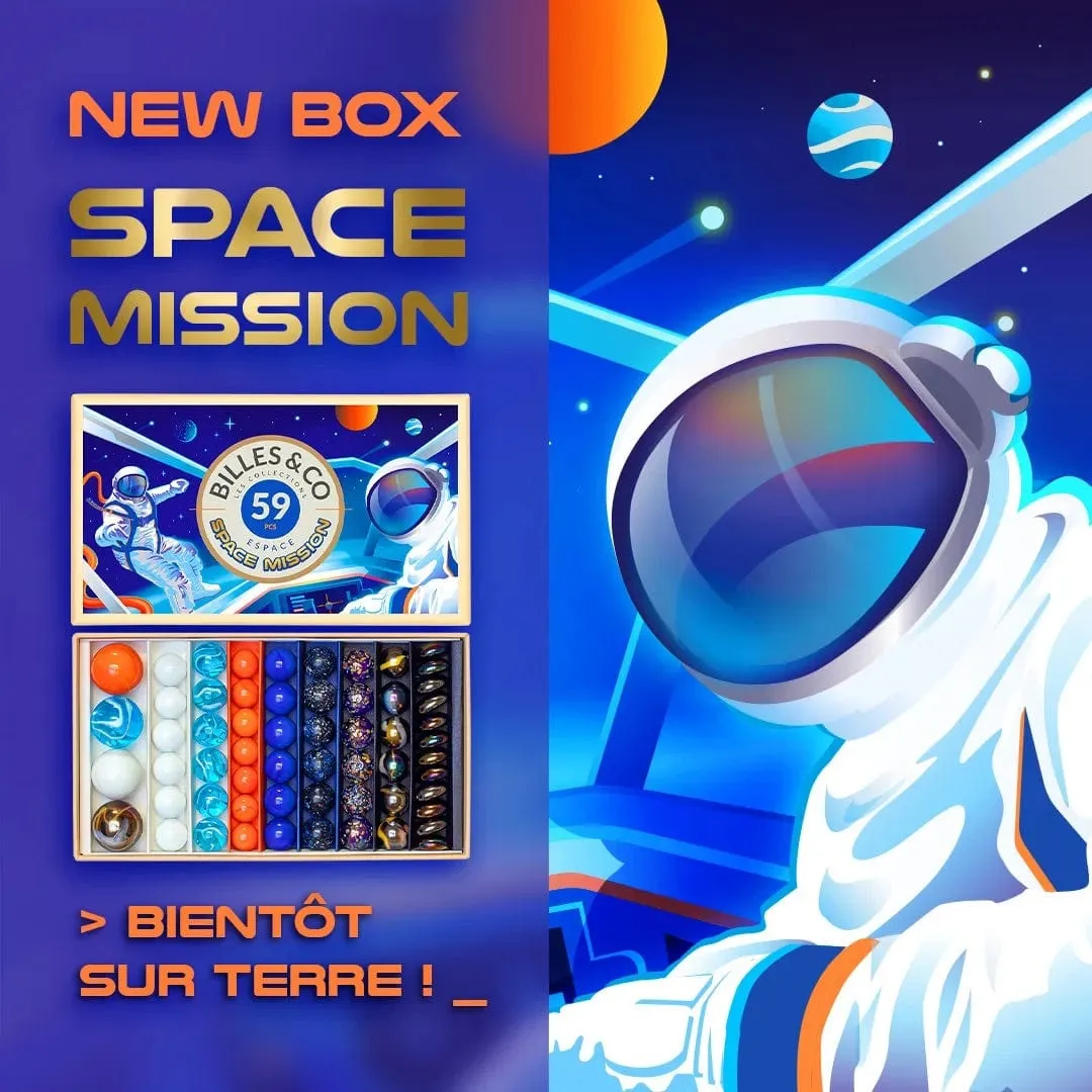 Space Mission Marbles Box - 59 Pack