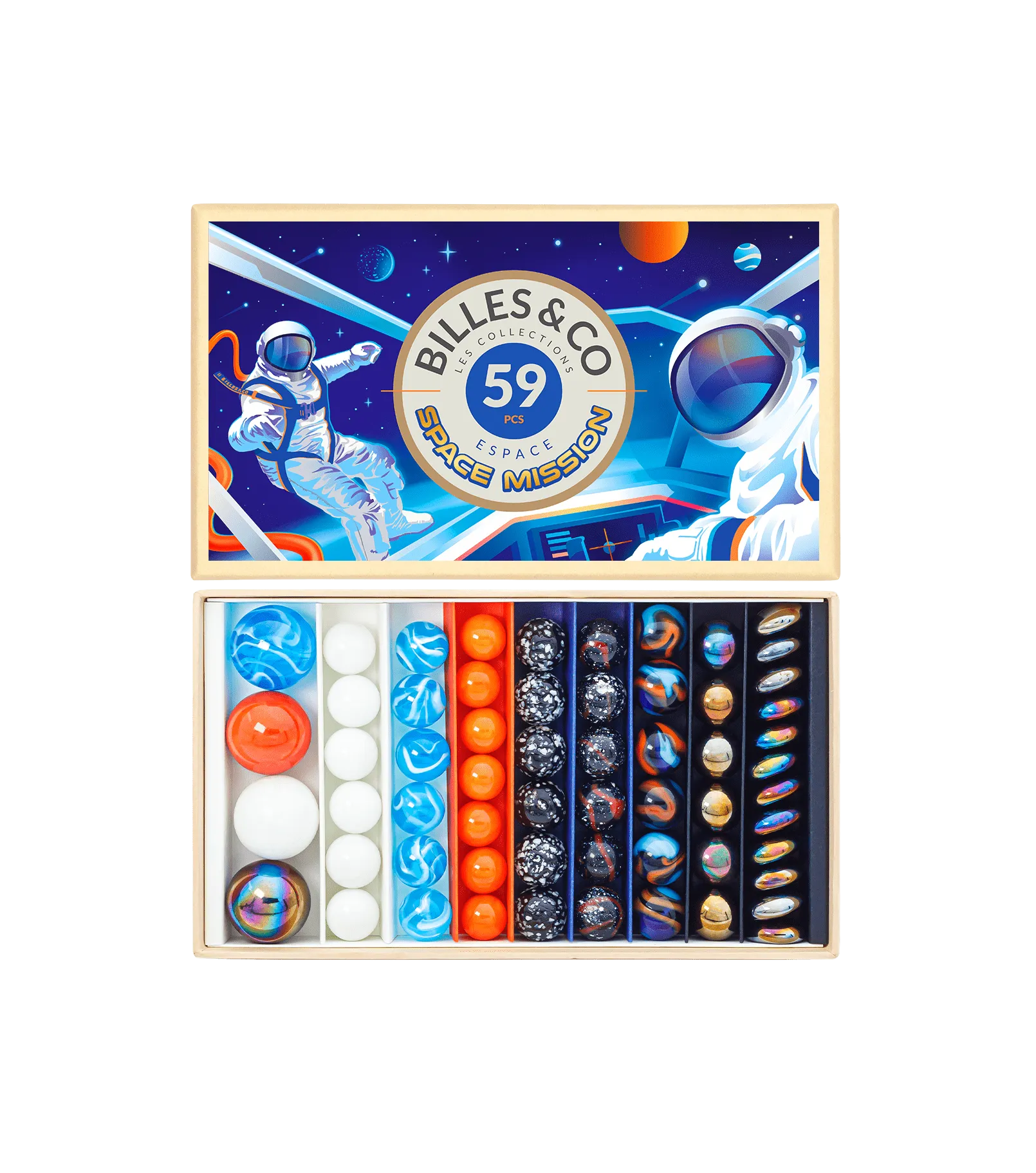 Space Mission Marbles Box - 59 Pack